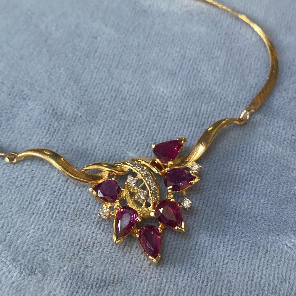 Ruby Diamond Necklace - Picture 3 of 7